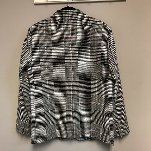 J CREW Black and White plaid blazer. SZ 10 - Picture 4 of 5